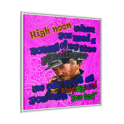 high noon - framed canvas art (pink swirl)