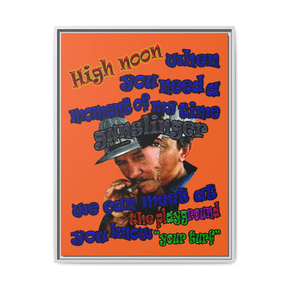 high noon - framed canvas art (orange)