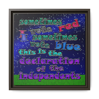 declaration of the independents - framed canvas art ('snoops' background)