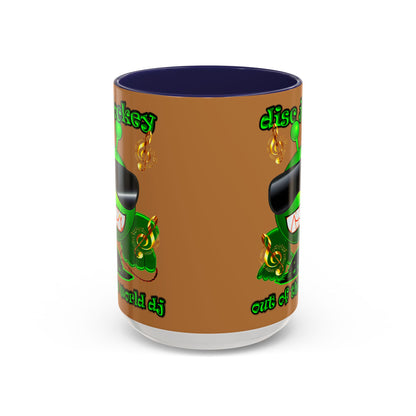 disc jockey - Accent Mug (light brown)