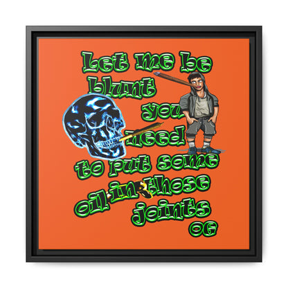 og - framed canvas art (orange)
