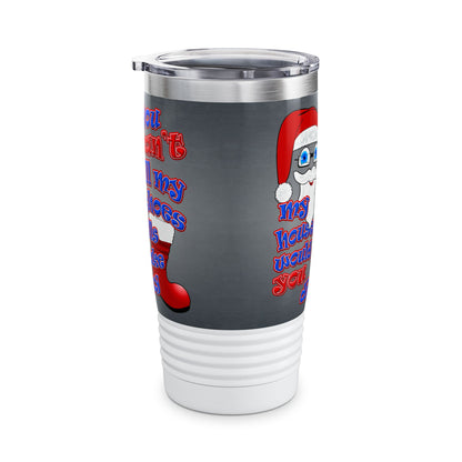 santa's shoes - Ringneck Tumbler, 20oz (grey-light grey)