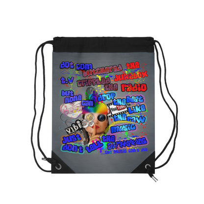 drop the beat - Drawstring Bag (grey-light grey)