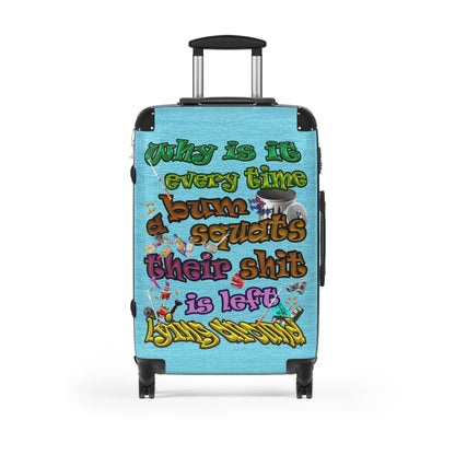 the bum's shit - Suitcase (faded blue)