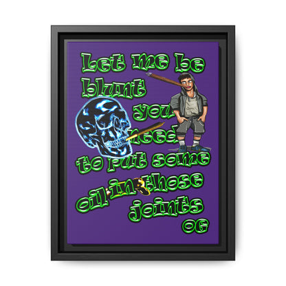 og - framed canvas art (purple)
