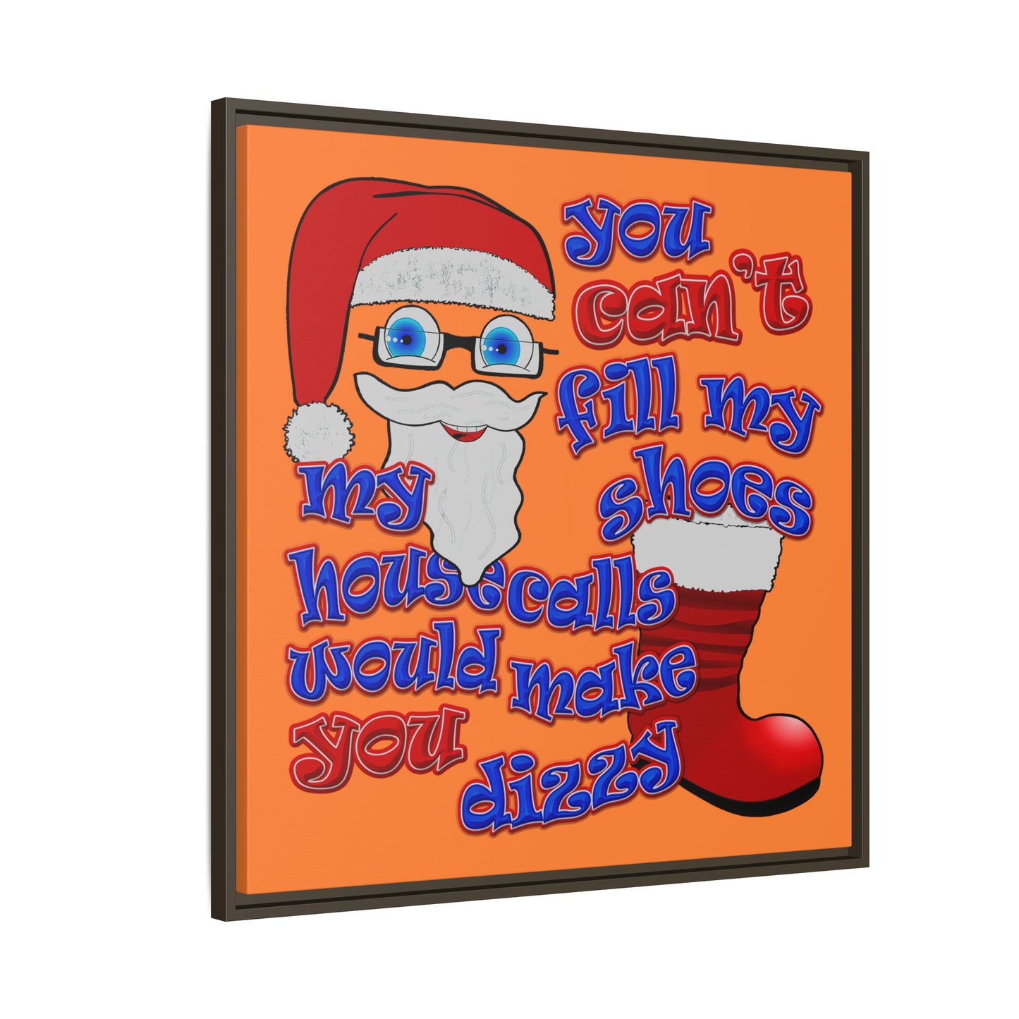 santa's shoes - framed canvas art (crusta)