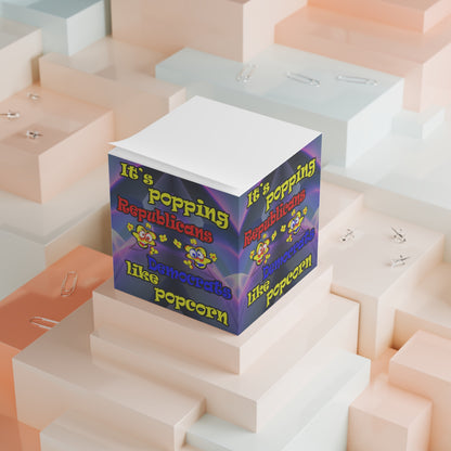 popping like popcorn - note cube (grey-pink wave)