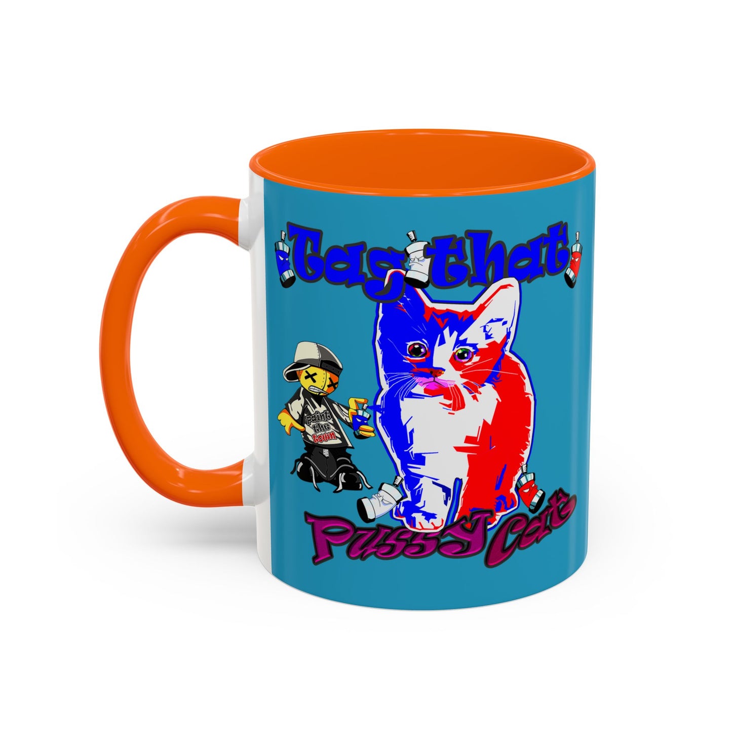 tag that - Accent Mug (turquoise)