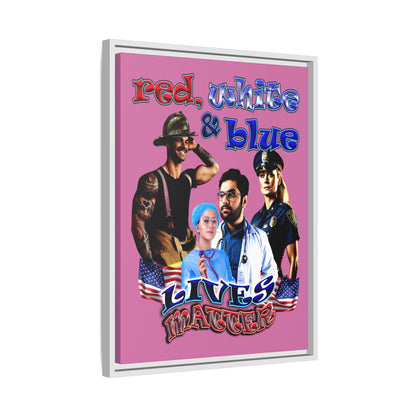 rw&b lives matter - framed canvas art (light pink)