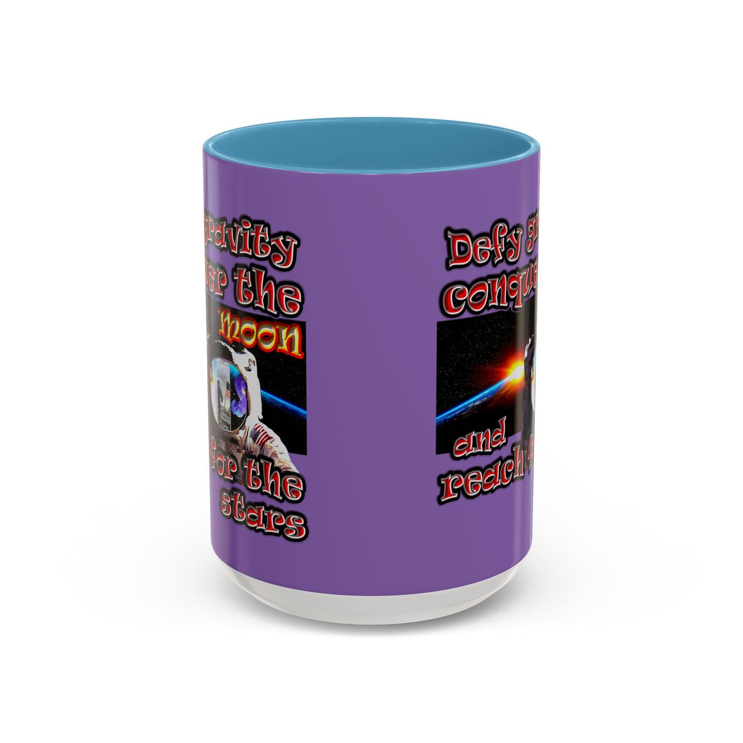 defy conquer reach - Accent Mug (light purple)