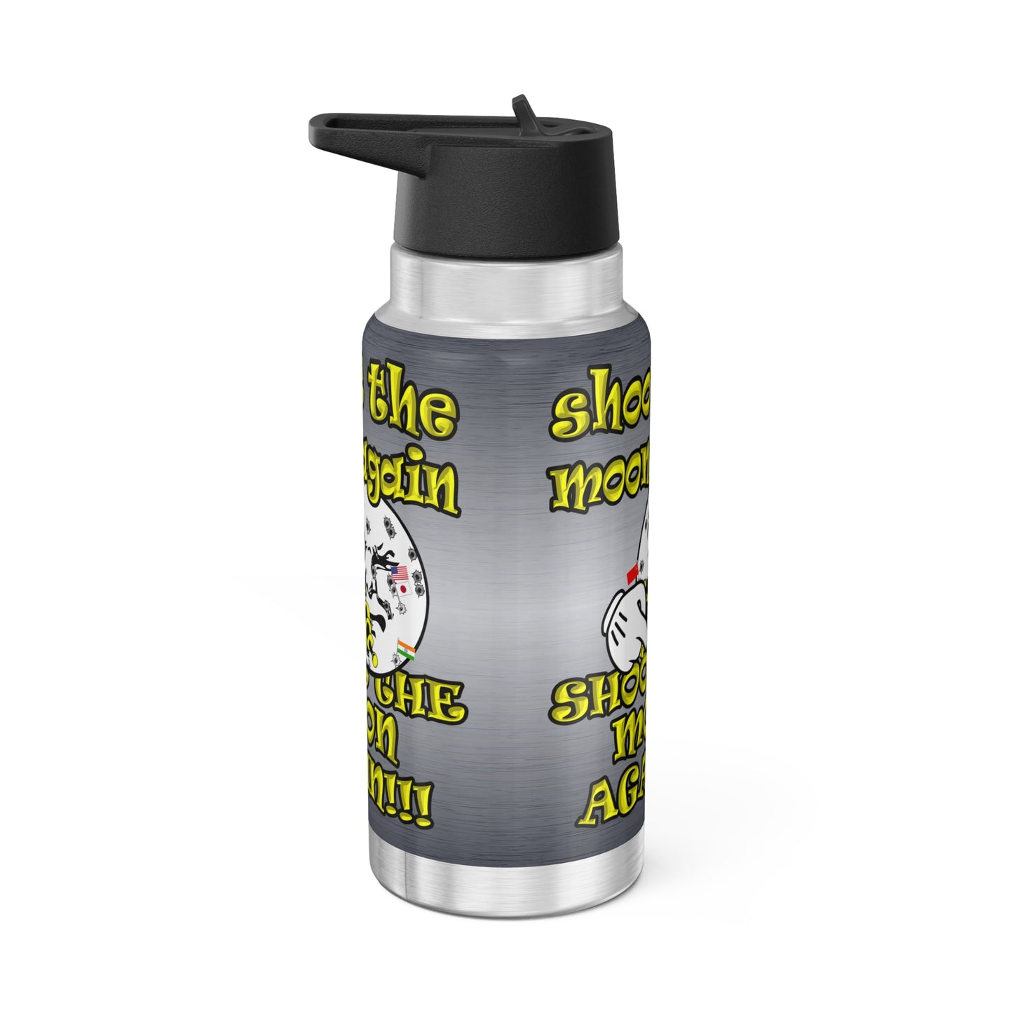 shoot the moon again - Gator Tumbler, 32oz  (brushed nickel)