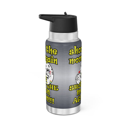 shoot the moon again - Gator Tumbler, 32oz  (brushed nickel)