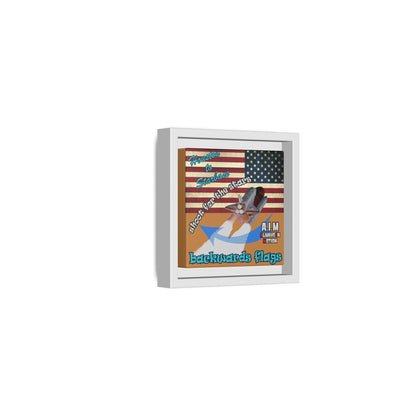 shoot for the stars - framed canvas art (light brown)