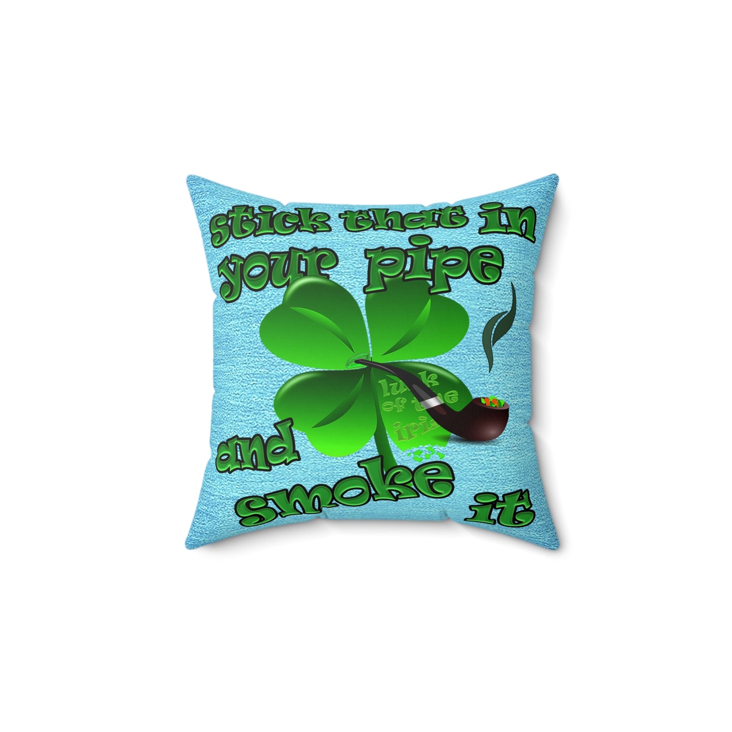 celtics logo - Spun Polyester Square Pillow - (faded blue)