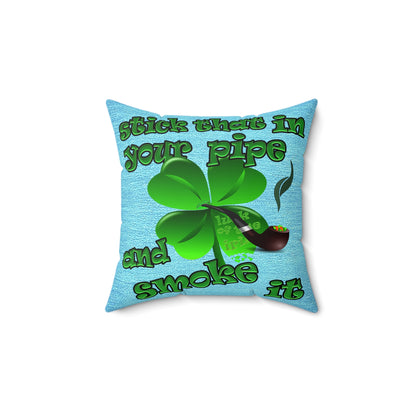 celtics logo - Spun Polyester Square Pillow - (faded blue)
