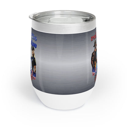 rw&b lives matter - Chill Wine Tumbler (brushed nickel)