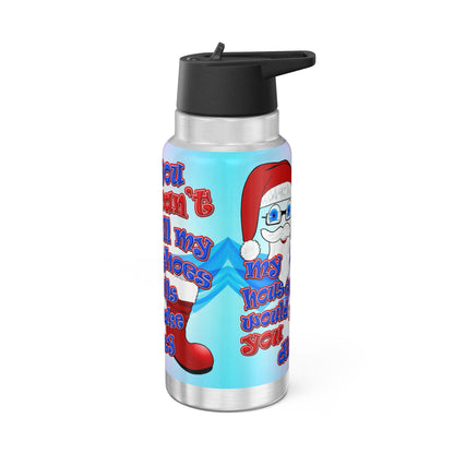 santa's shoes - Gator Tumbler, 32oz  (light blue-pink wave)