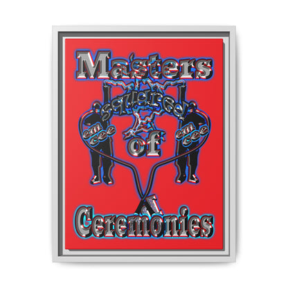 em cee squared - framed canvas art (red)