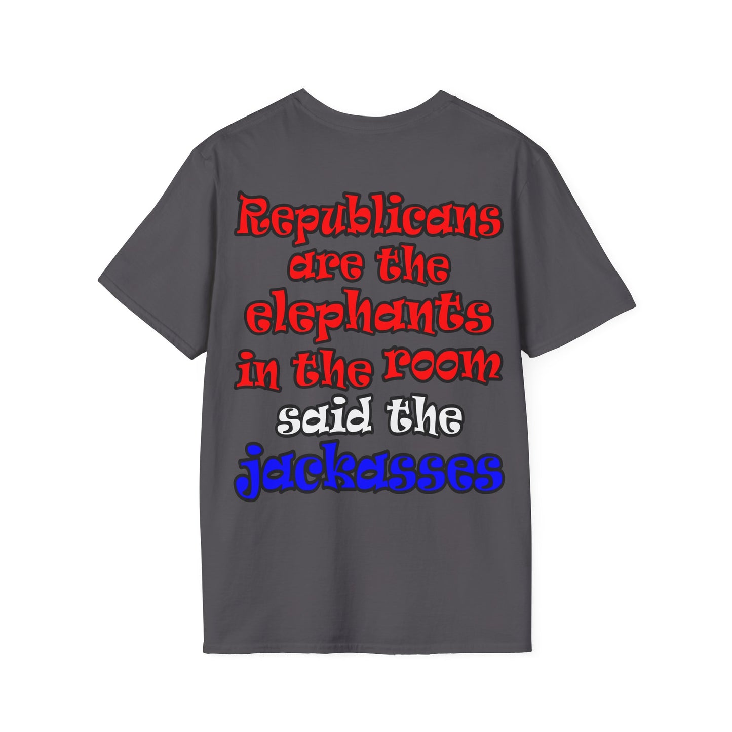 donkeys and elephants - Unisex Softstyle T-Shirt