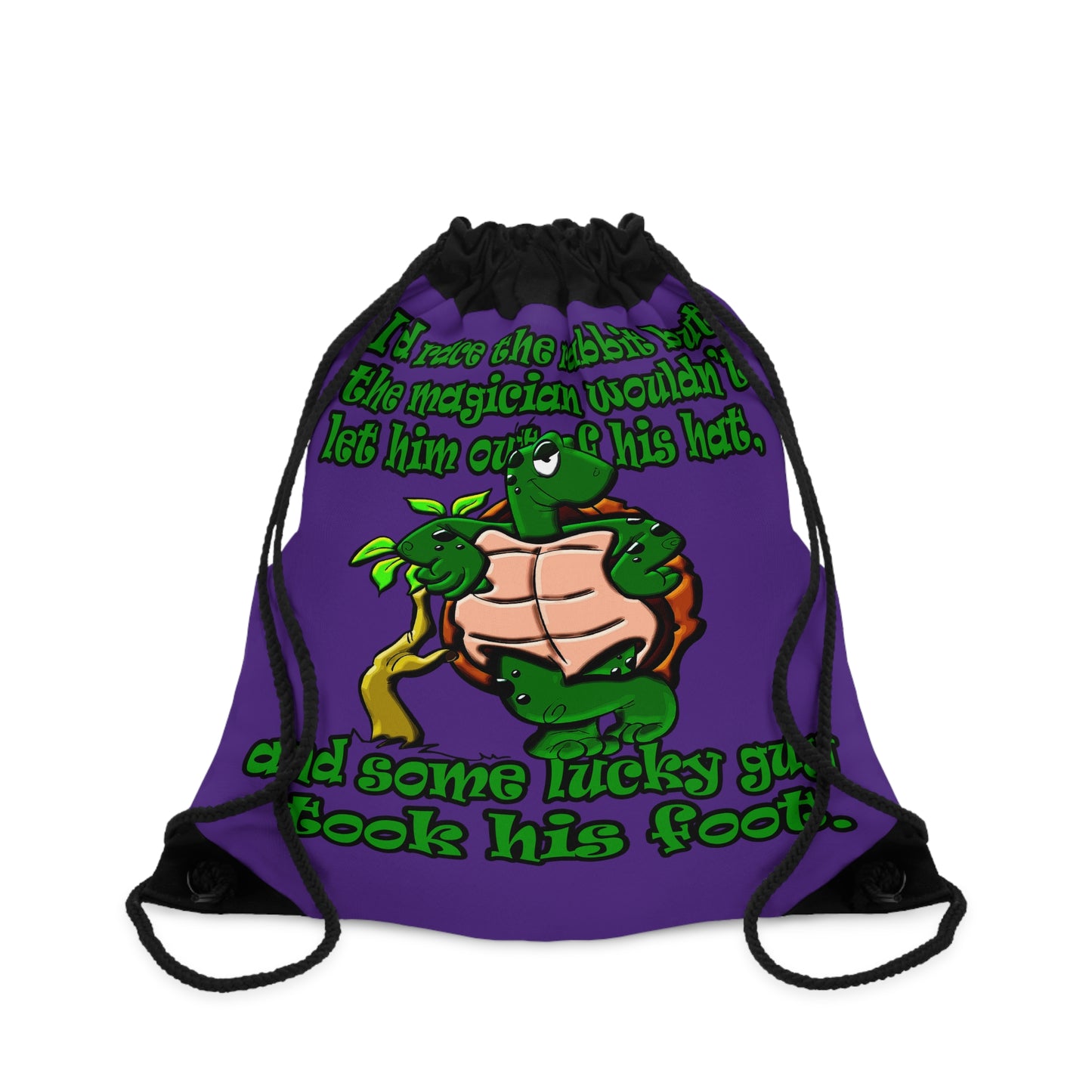 turtle race - Drawstring Bag (purple)