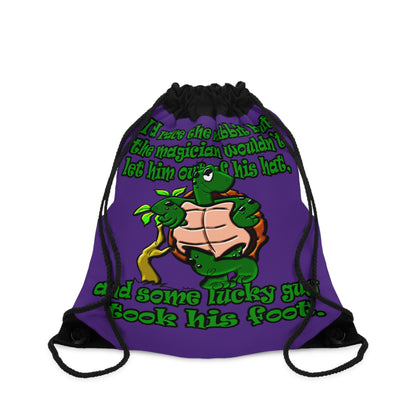 turtle race - Drawstring Bag (purple)