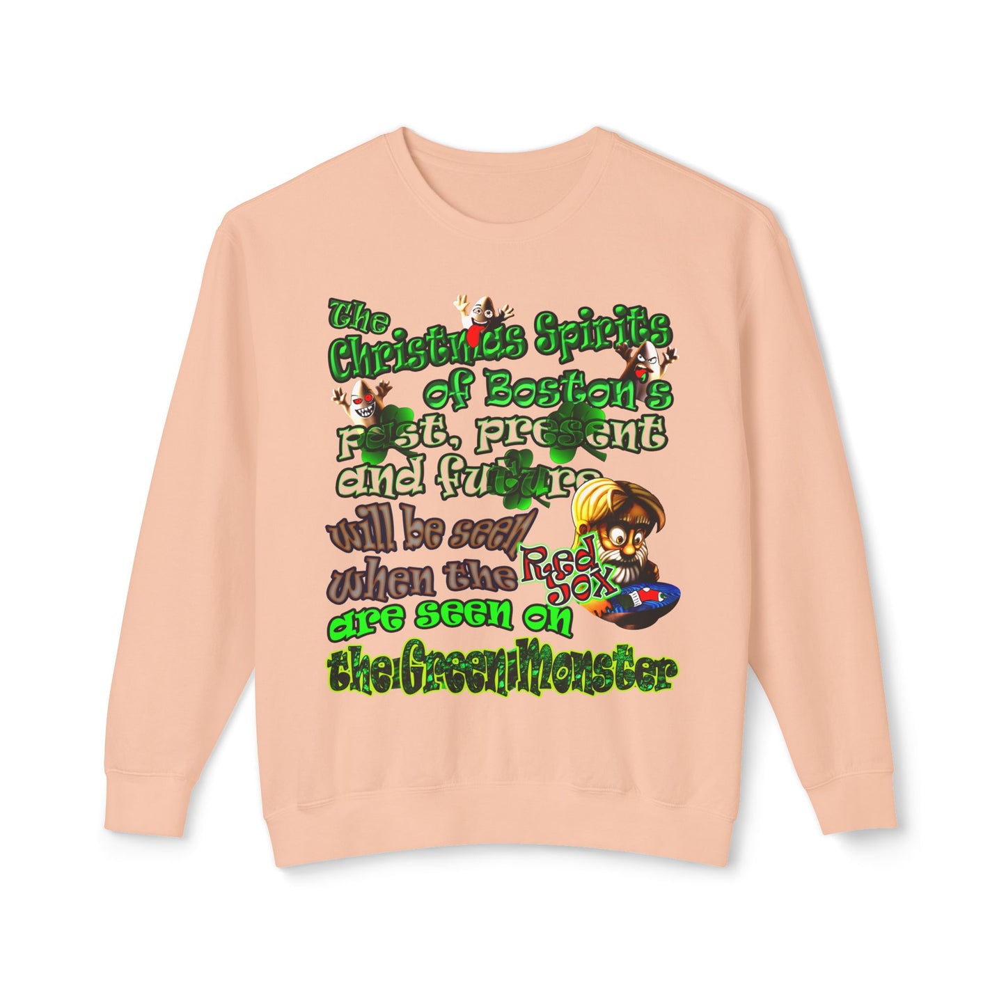 christmas spirits of boston - Unisex Lightweight Crewneck Sweatshirt