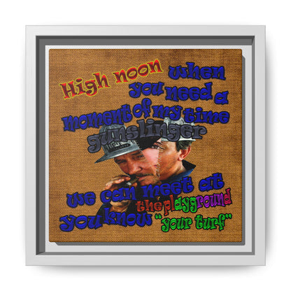 high noon - framed canvas art (brown papyrus)