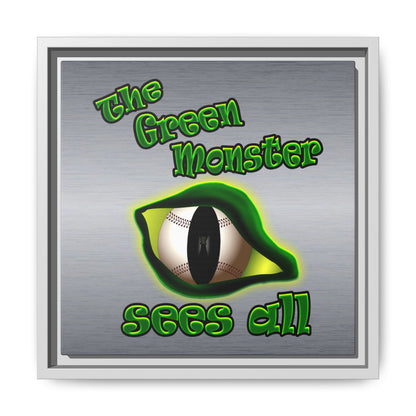 green monster - framed canvas art (brushed nickel)