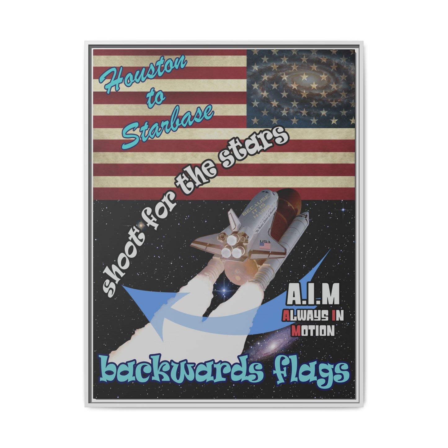 shoot for the stars - framed canvas art