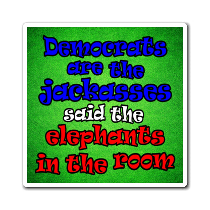 donkeys and elephants - Magnets - (green turf)