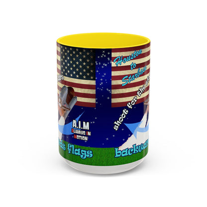 shoot for the stars - Accent Mug ('snoops' background)