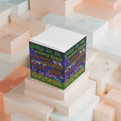 the bum's shit - note cube ('snoops' background)