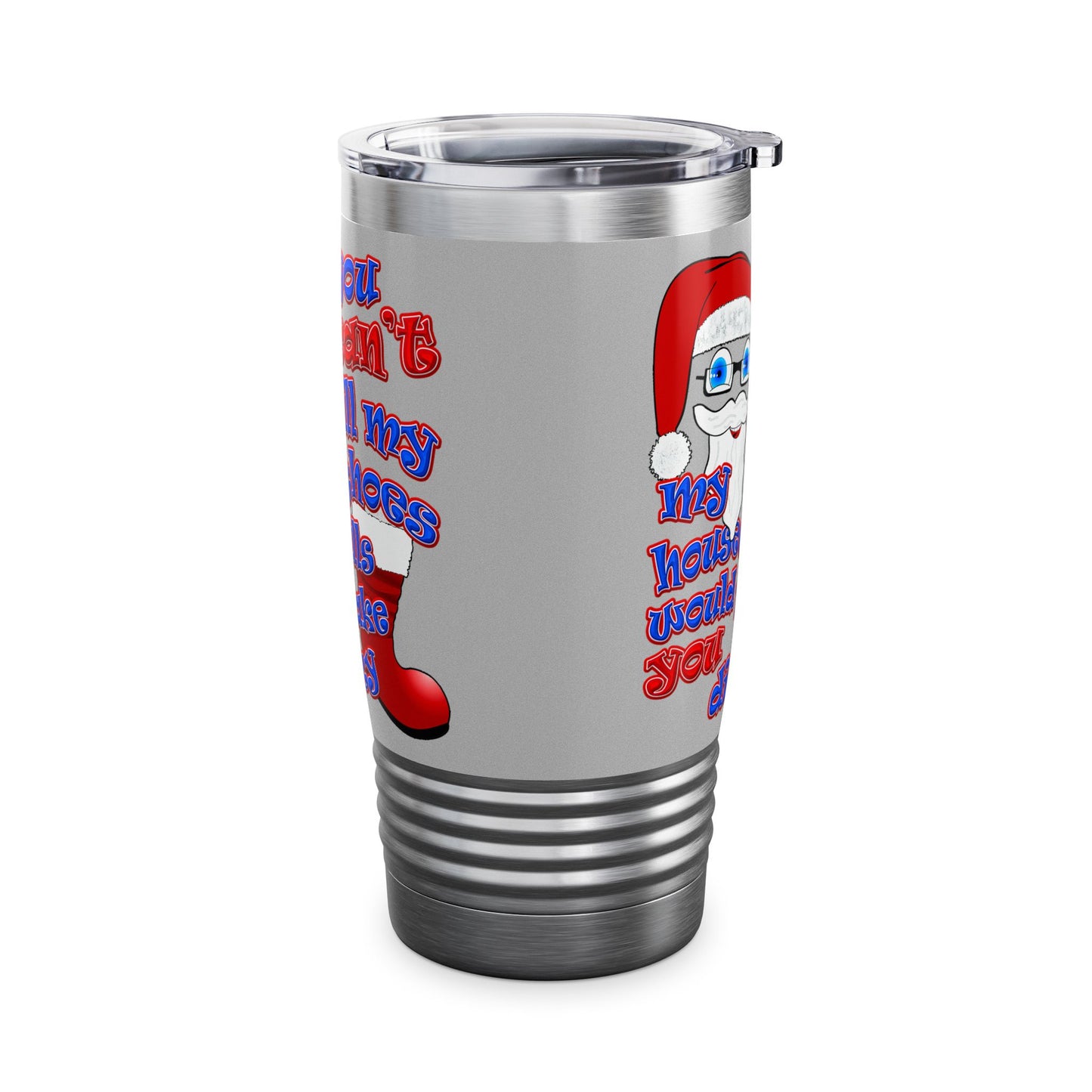 santa's shoes - Ringneck Tumbler, 20oz (light grey)