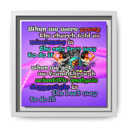 doggystyle - framed canvas art (purple-pink wave)