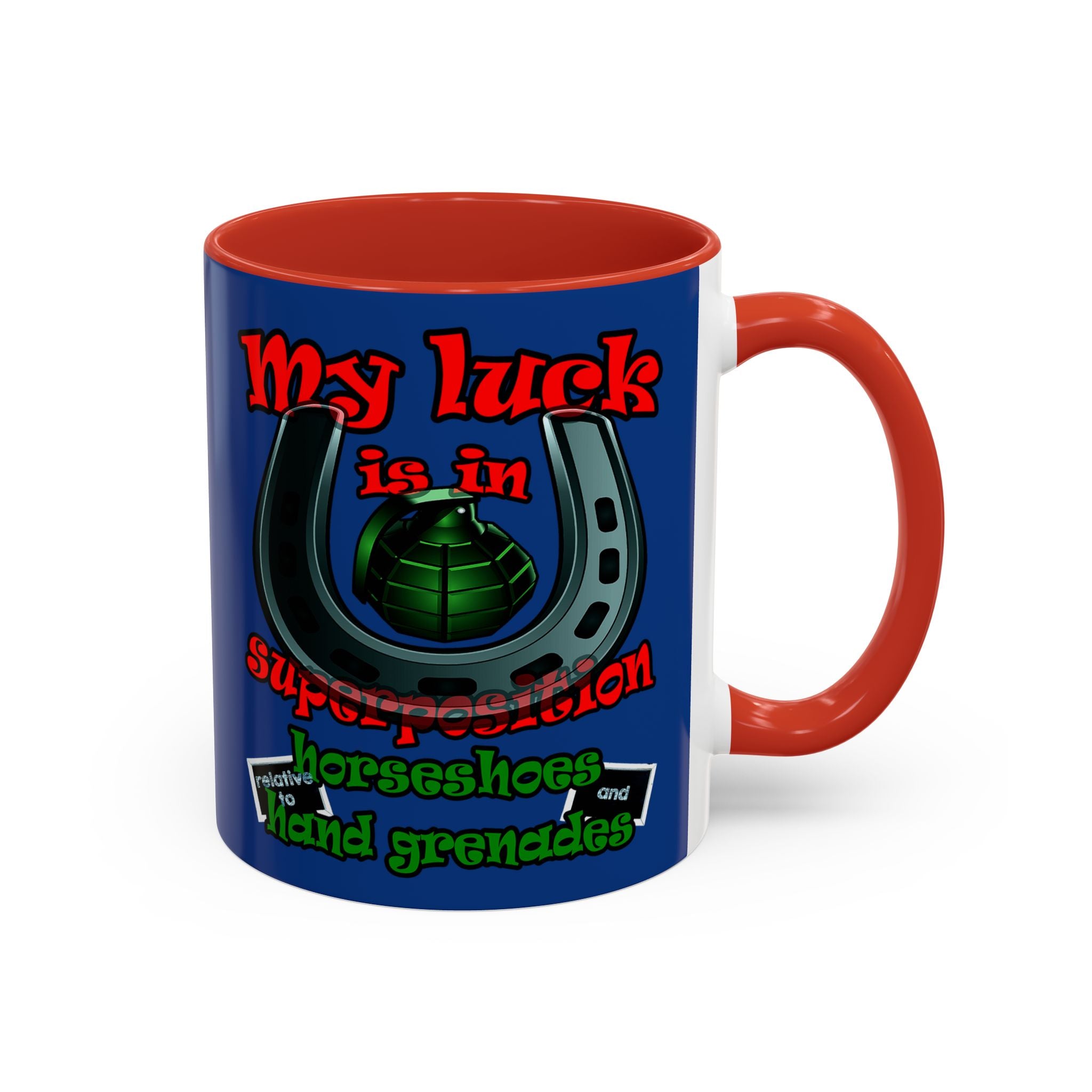 my luck - Accent Mug (dark blue)