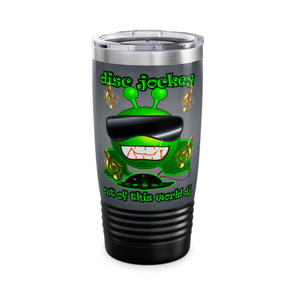 disc jockey - Ringneck Tumbler, 20oz (grey-light grey)