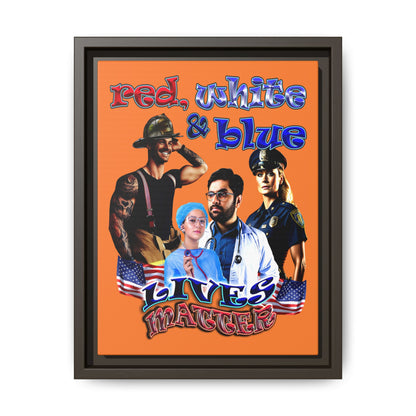 rw&b lives matter - framed canvas art (crusta)