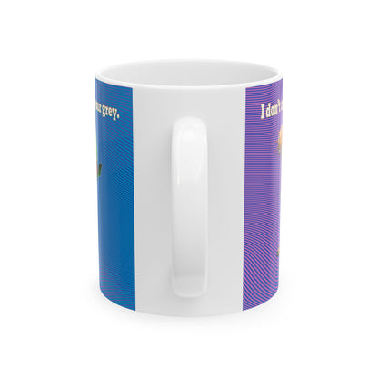 I don't care that your grey - White Mug (light blue-purple wave)