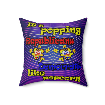 popping like popcorn - Faux Suede Square Pillow - (purple wave)