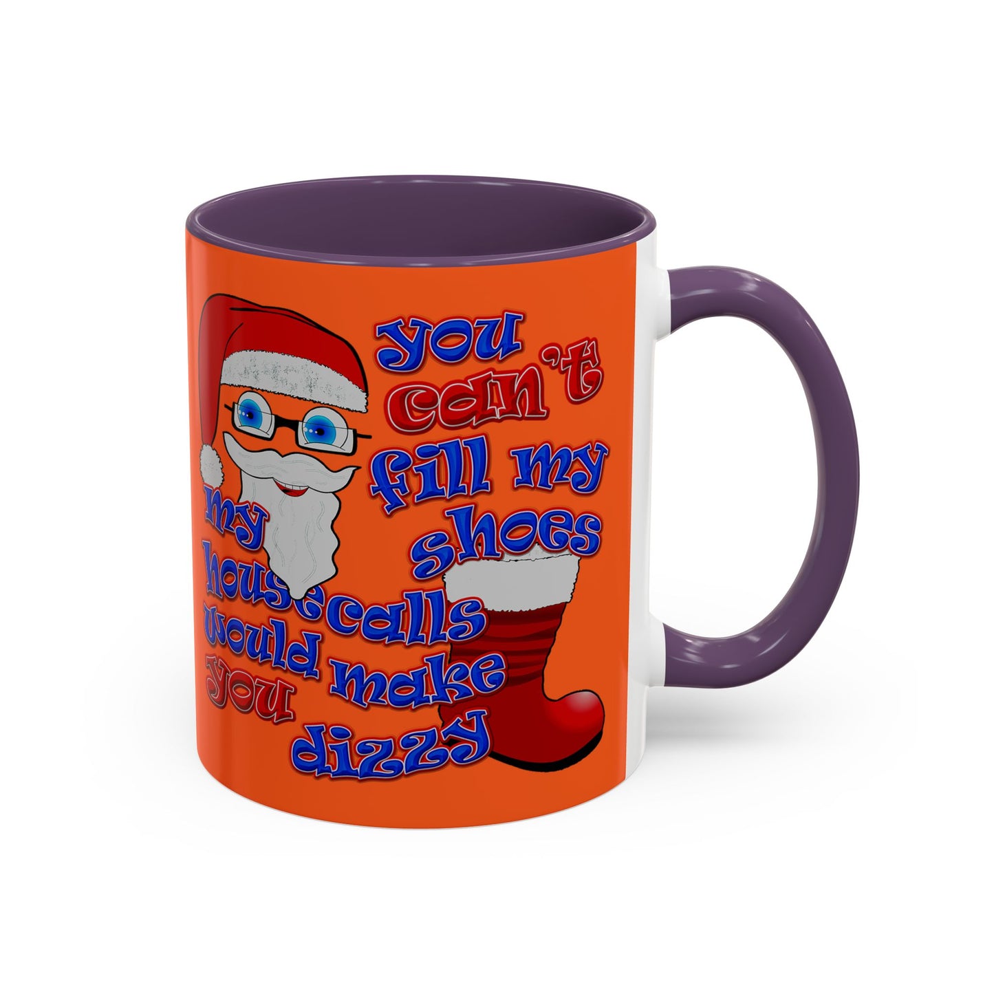 santa's shoes - Accent Mug (orange)