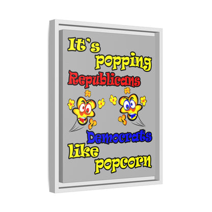popping like popcorn - framed canvas art (light grey)