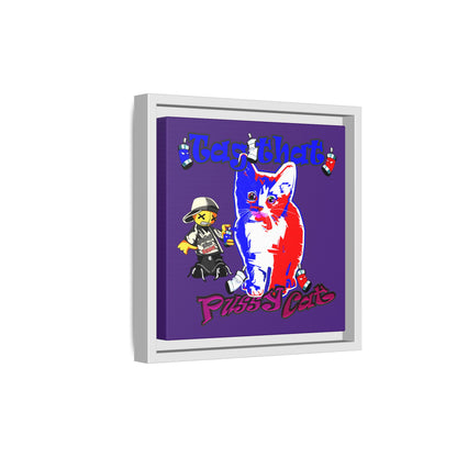 tag that - framed canvas art (purple)