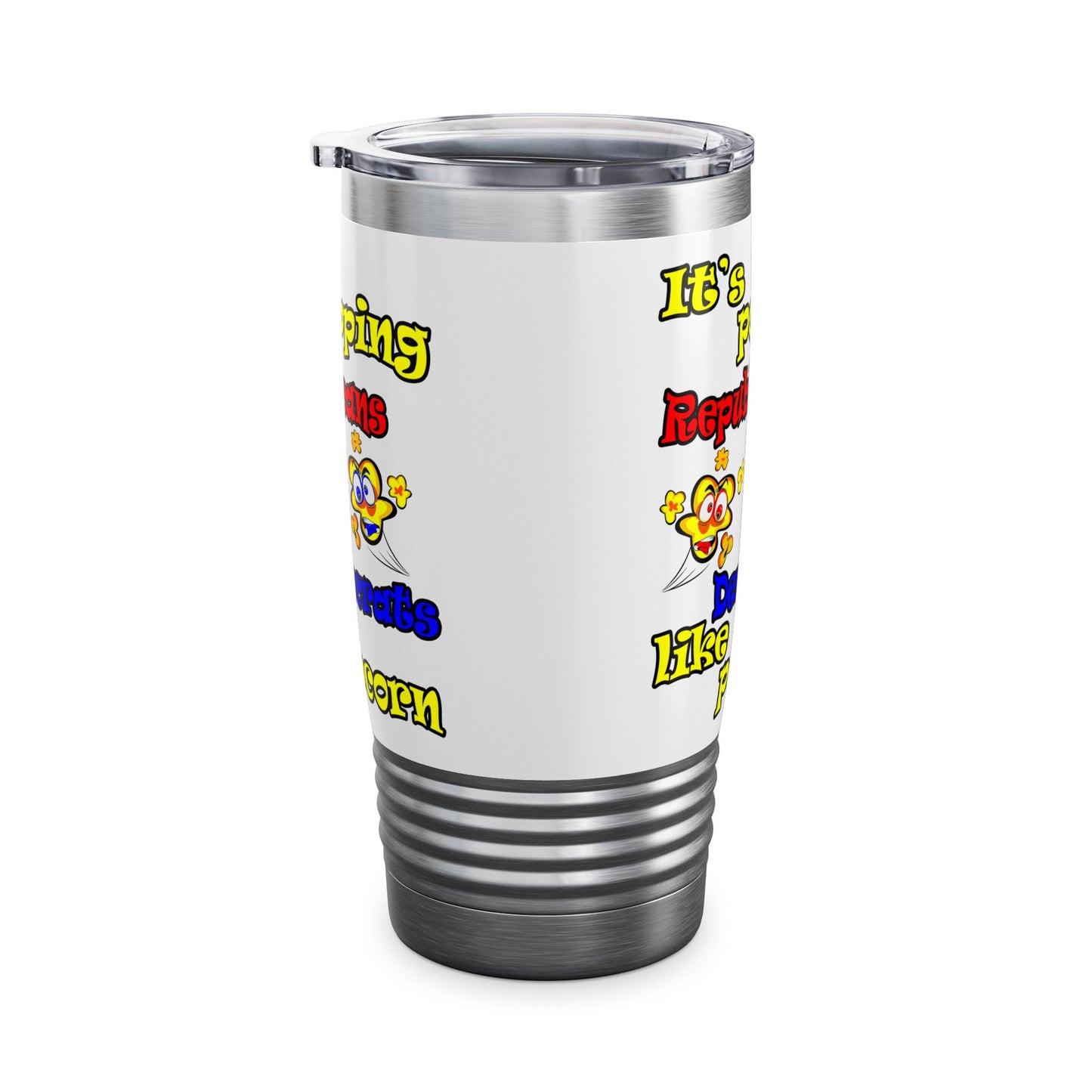 popping like popcorn - Ringneck Tumbler, 20oz (white)