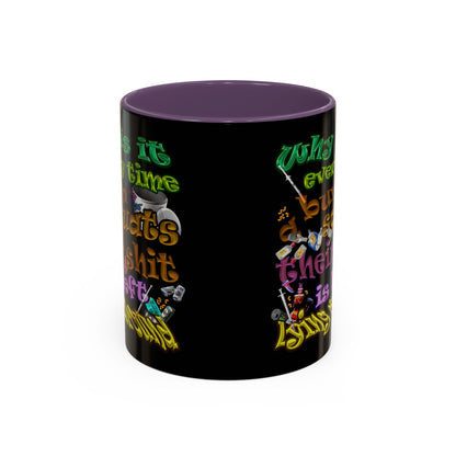 the bum's shit - Accent Mug (black)