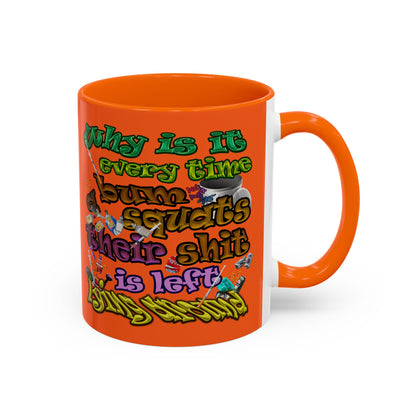 the bum's shit - Accent Mug (orange)