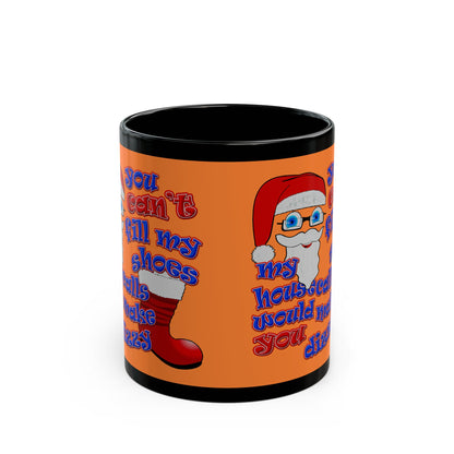 santa's shoes - Black Mug (crusta)