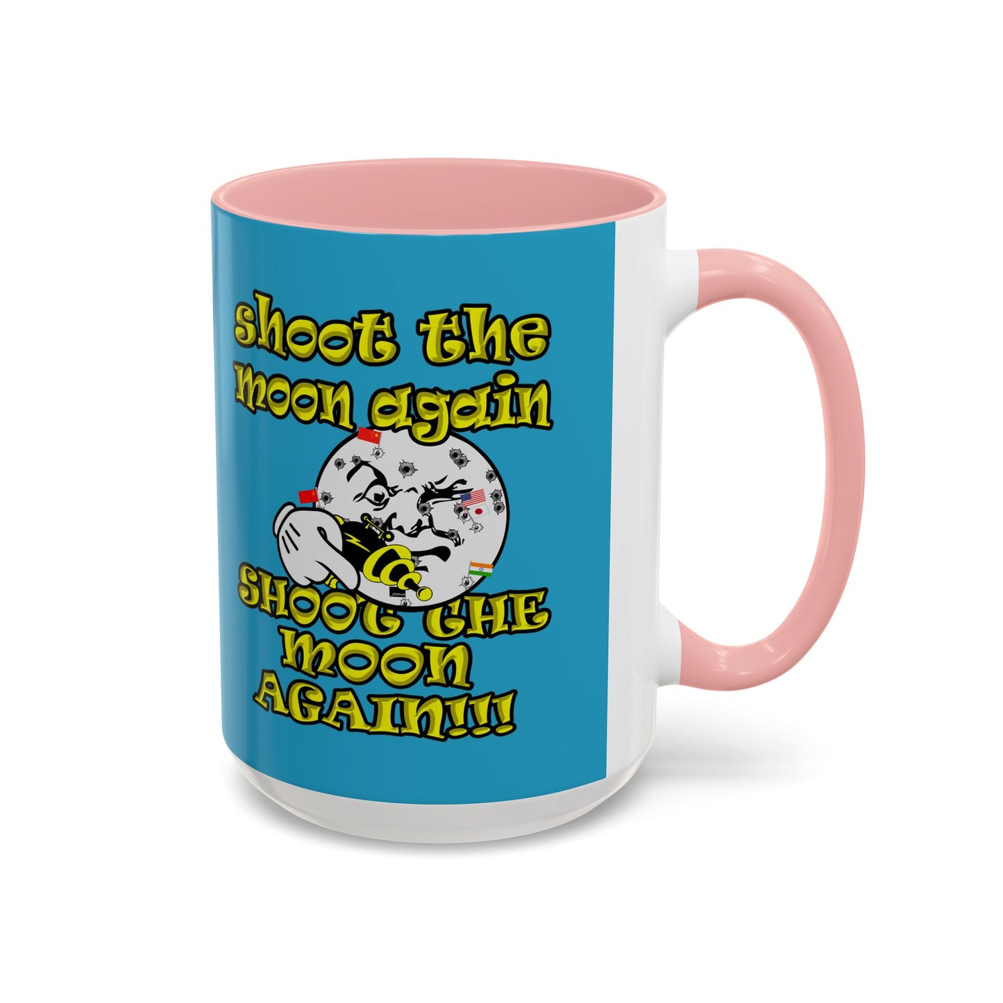 shoot the moon again - Accent Mug (turquoise)