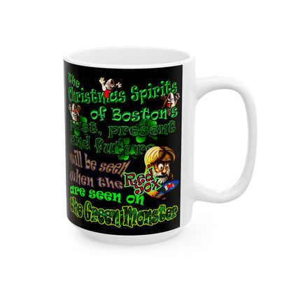 christmas spirits of boston - White Mug (black)