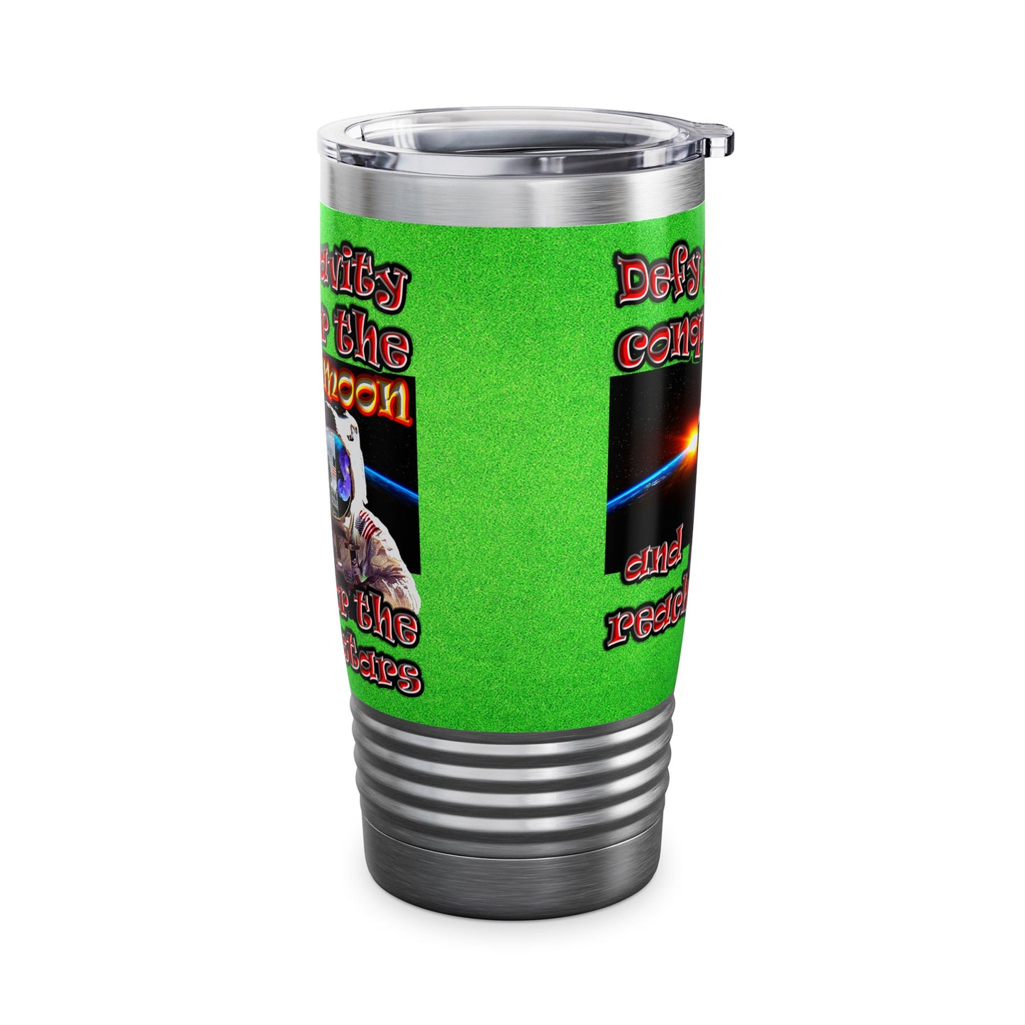 defy conquer reach - Ringneck Tumbler, 20oz (green turf)