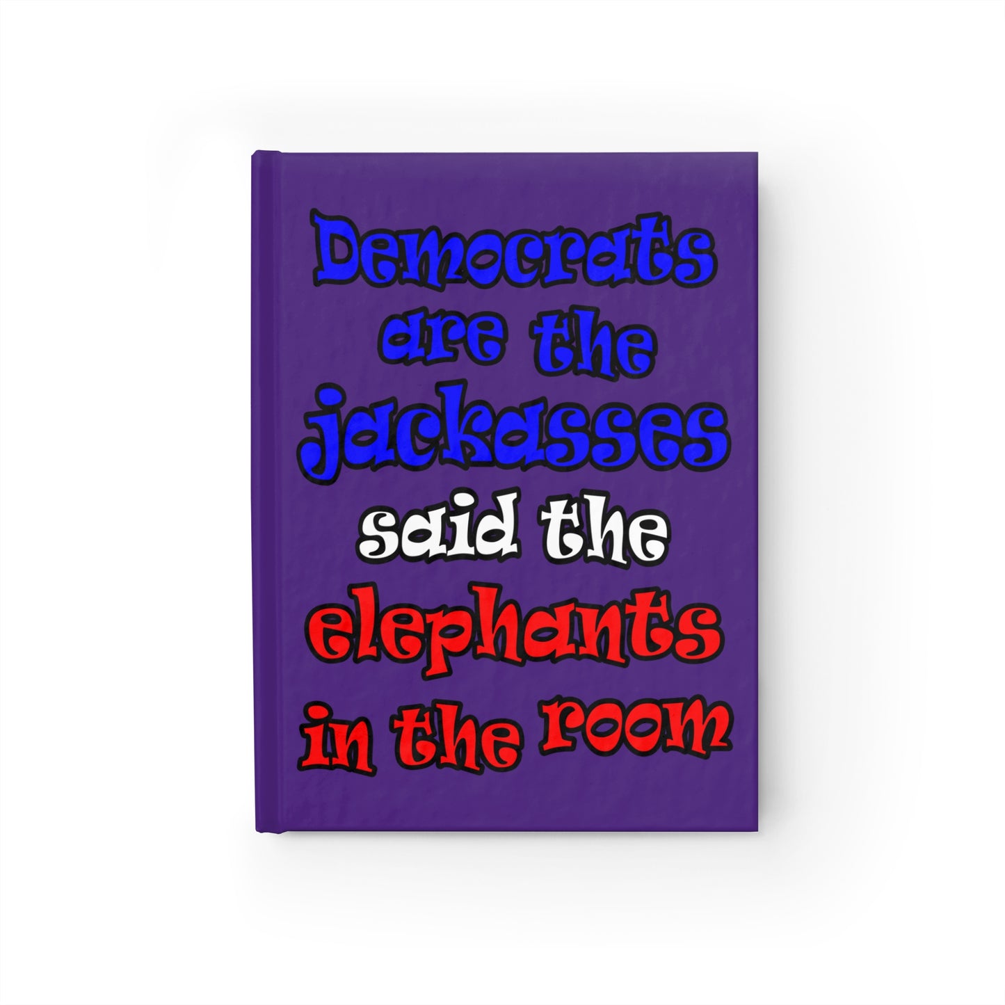 donkeys and elephants - journal-lined (purple)